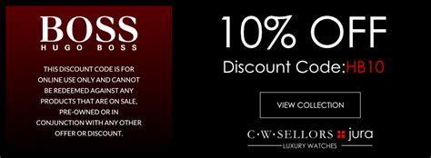 hugo boss outlet discount code